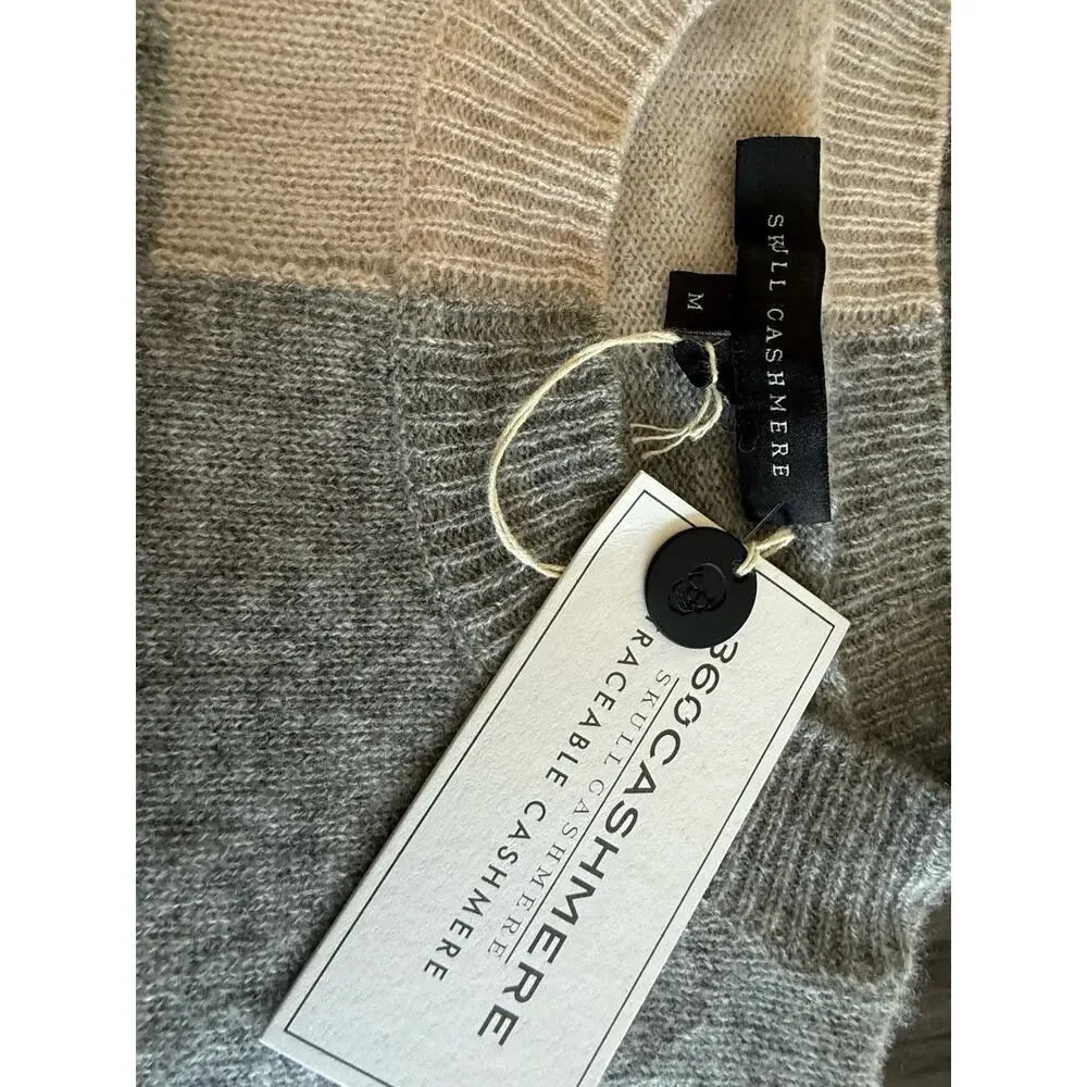 NWT $449 SKULL CASHMERE 🔥 100% cashmere Sweater Grey, Size Medium - Picture 8 of 10